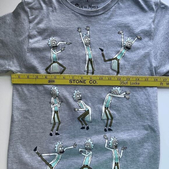 Rick and Morty T-shirt Gray with Rick Sanchez, Size Small - Picture 4 of 9